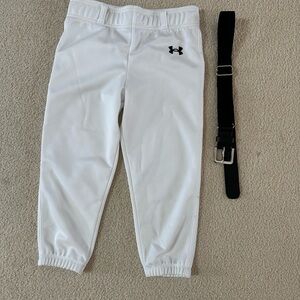 Under Armour Kids White Baseball/Softball Pants